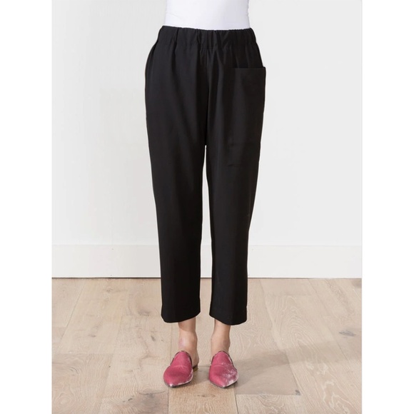 Sofie D'Hoore black wool crepe punch pant trouser 38 S M - Picture 4 of 11